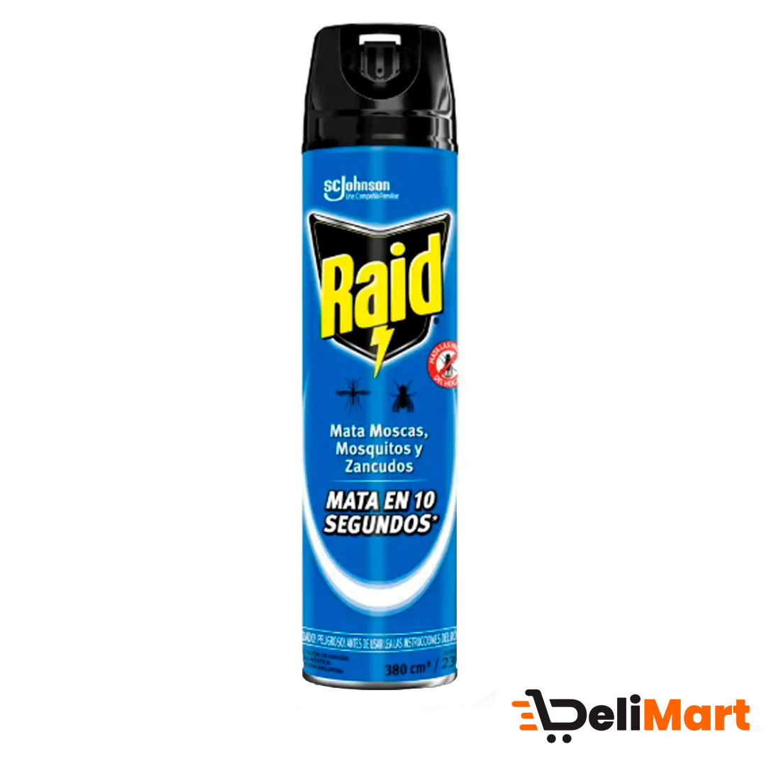 Insecticida Raid Mata Moscas, Mosquitos y Zancudos 380 cm