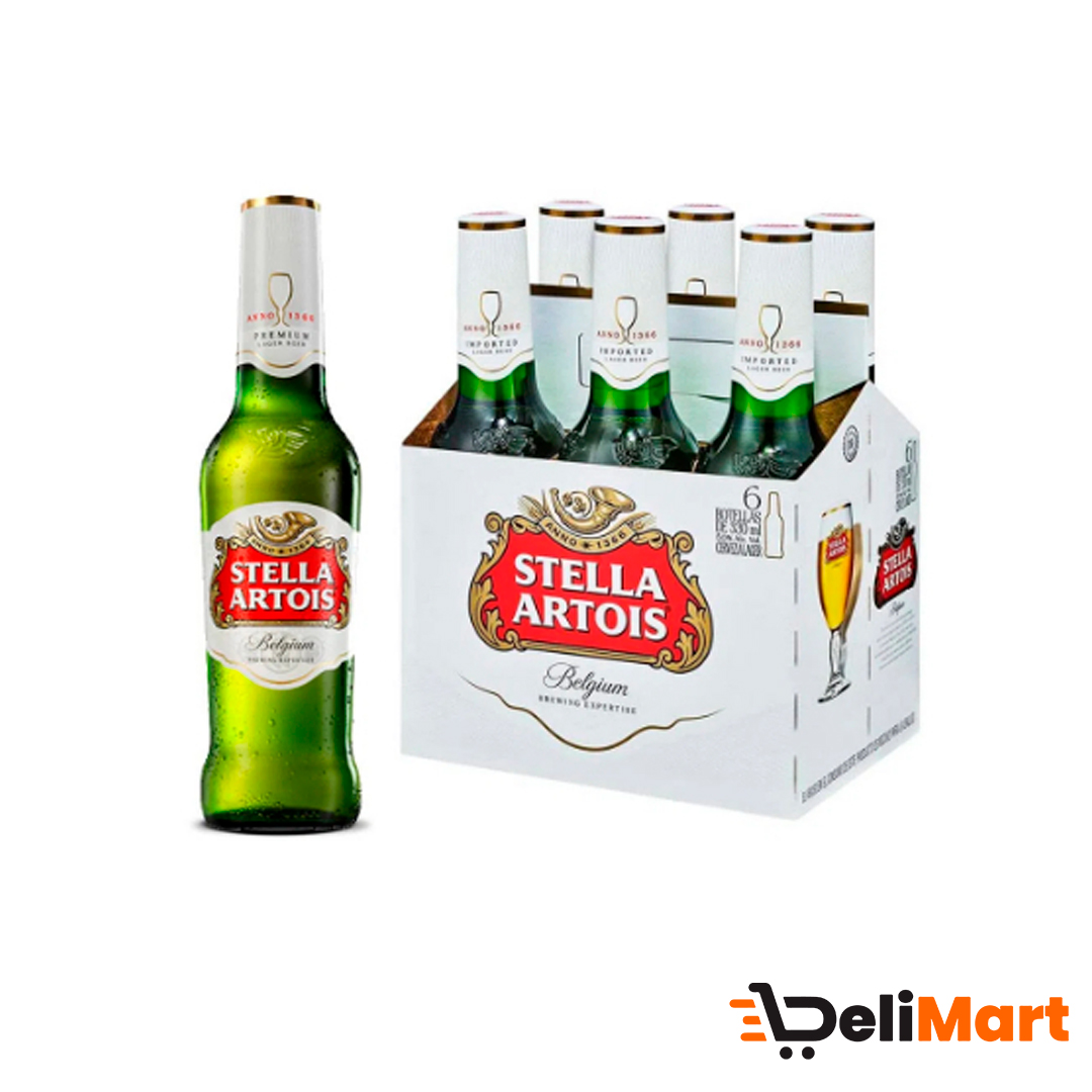 Cerveza Rubia Stella Artois  Belgium 330 Ml Pack x6