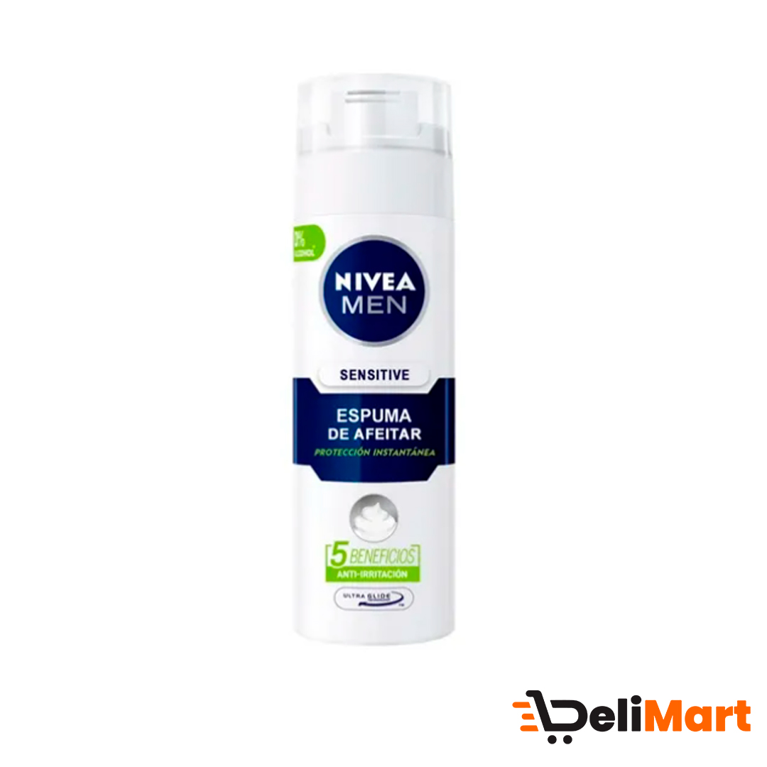 Espuma de Afeitar Sensitive Nivea Men 200 Ml