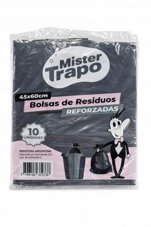 Bolsa de Residuos Reforzadas Mr Trapo 45x60 10 Unidades