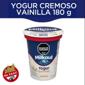 * Yogur Cremoso Entero Vainilla Milkaut 180 Gr