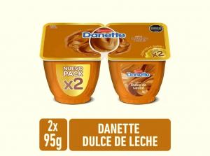 Postre Danette Dulce de Leche Pack 2X95Gr