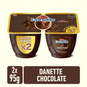 * Postre Danette Chocolate Pack 2X95Gr