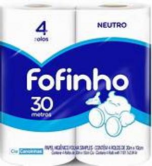 Papel Higienico S/H blanco 4X30mts Fofinho