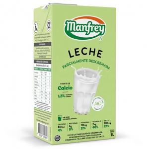 Leche Larga Vida Descremada Manfrey X1 Lt