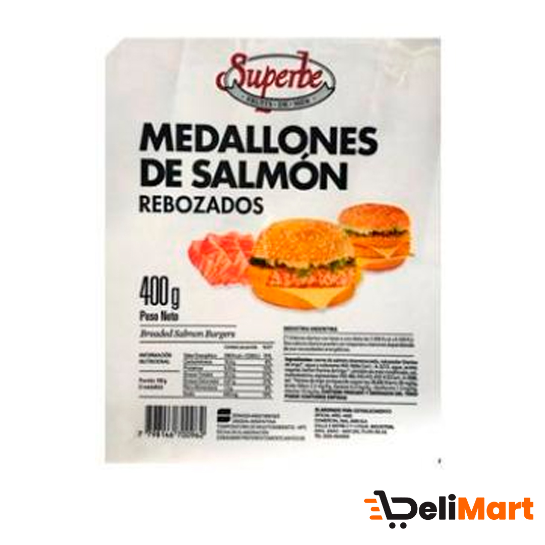 Medallon Rebozado Salmon Rosado Superbe X 400 Gr