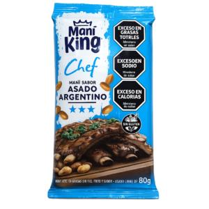 Mani Salado Pelado Sabor Asado Argentino Mani King X80 Gr