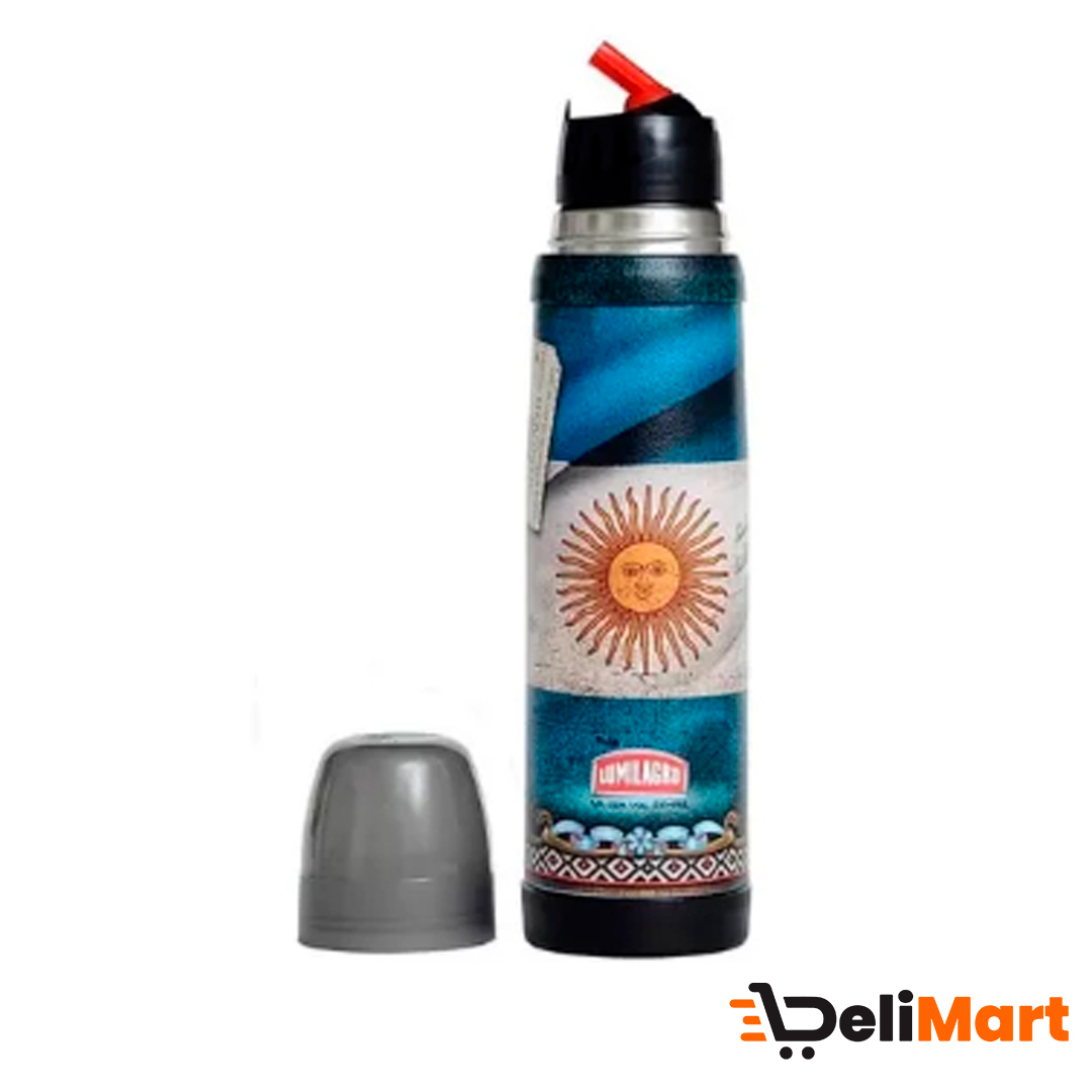 Termo Luminox Acero Bala Estampado Argentina 1 Litro