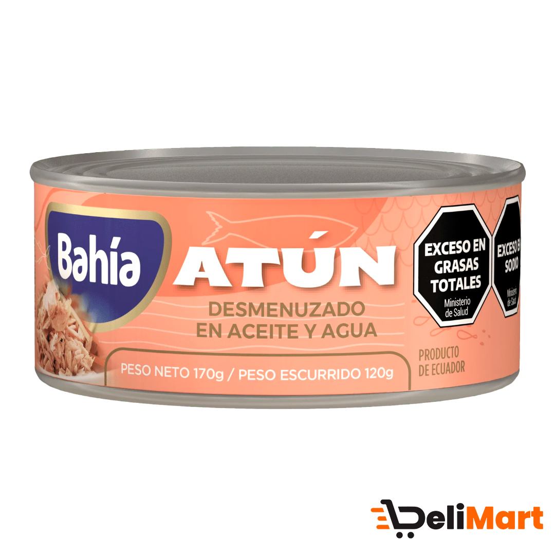 Atun Desmenuzado En Aceite Y Agua Bahia 170 G