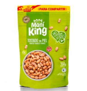 Mani King Tostado Sin Piel No contiene Sodio 350 Gr