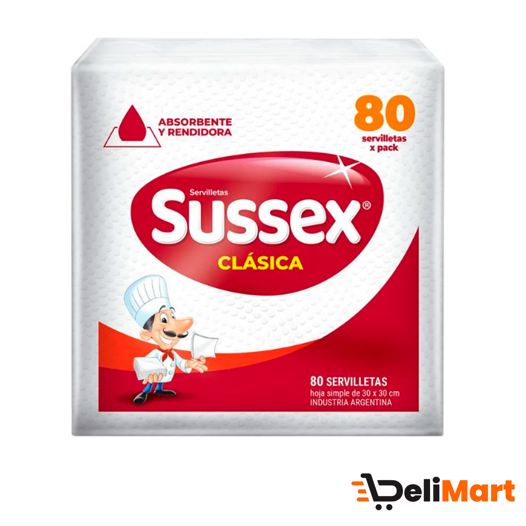 Servilletas de Papel Sussex Clasica 80 U