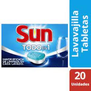 Tabletas Para Máquina Lavavajilla x20 und Sun