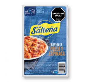 * Ravioles de Pollo y Espinaca La Salteña 450 Gr