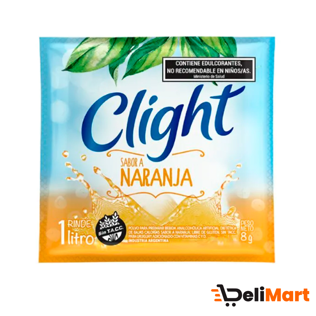 Jugo En Polvo Naranja Clight 8 Gr