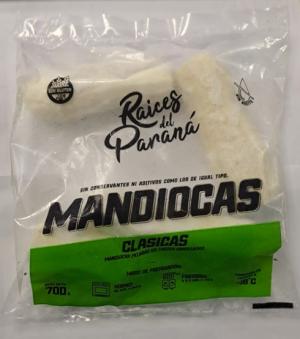 Mandioca Peladas en trozos y Congelada Raices del Parana 700 Gr