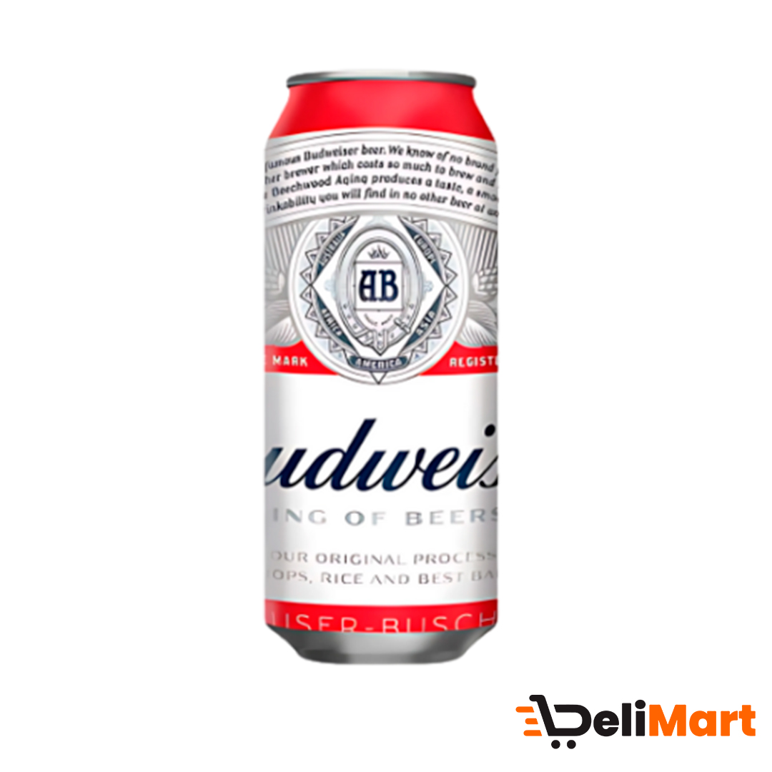 Cerveza Rubia Budweiser Lata 473 Cc