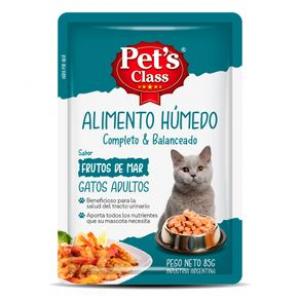 Alimento Húmedo Gato Frutos Mar Pets Class X85gr