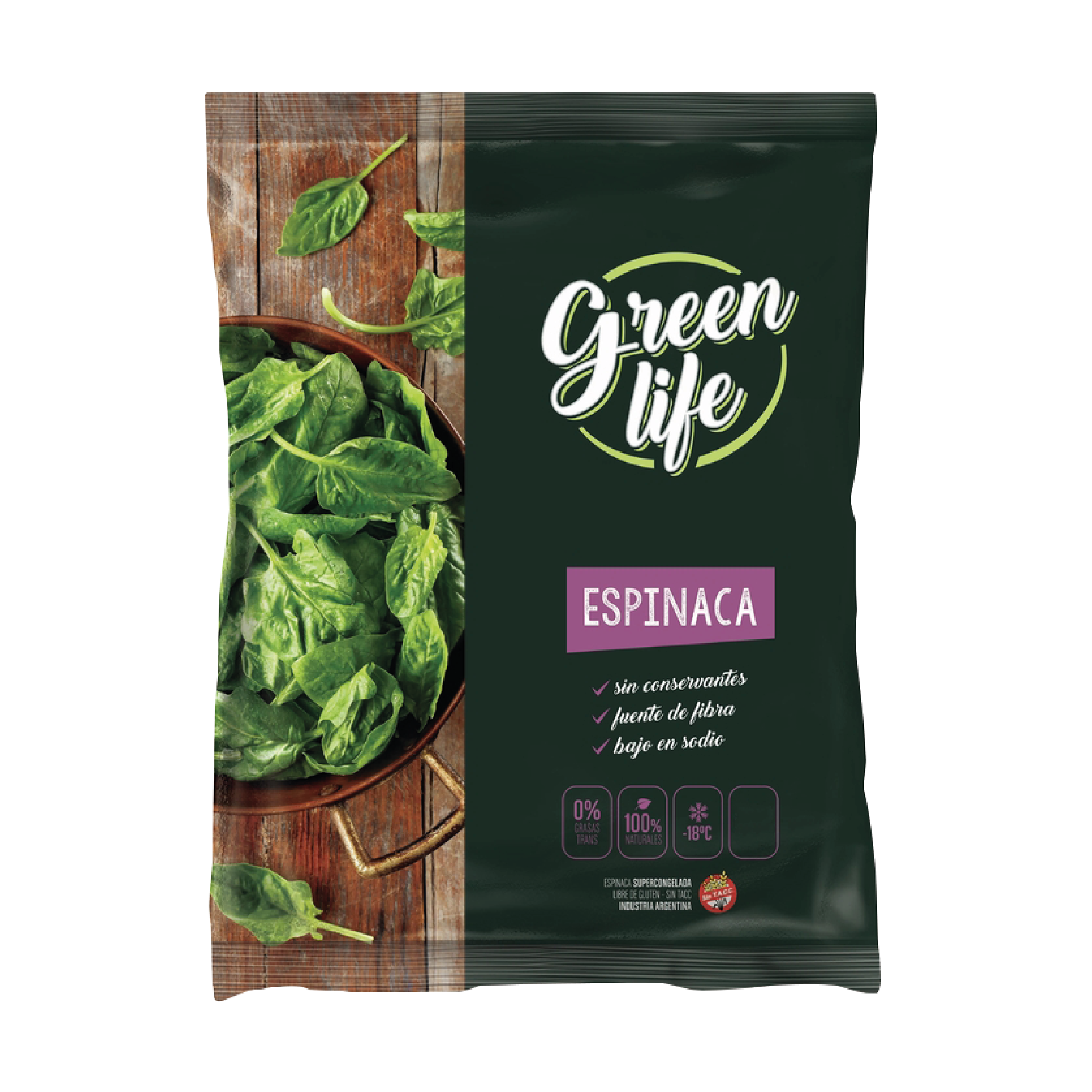 Espinaca Congelada Green Life 550 G