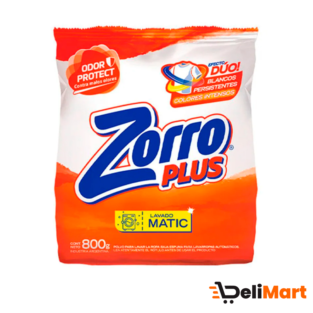 Jabon en Polvo Matic Zorro Plus x 800gr