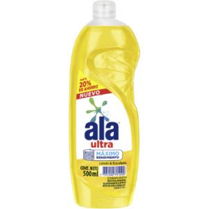 Detergente Ala +Concentrado Limon 500 Ml