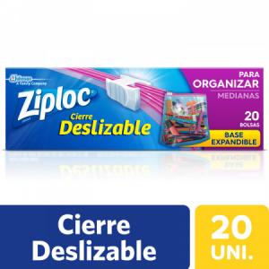 Bolsa Ziploc Medianas 20 u (17.7 cm x 18.8 cm)