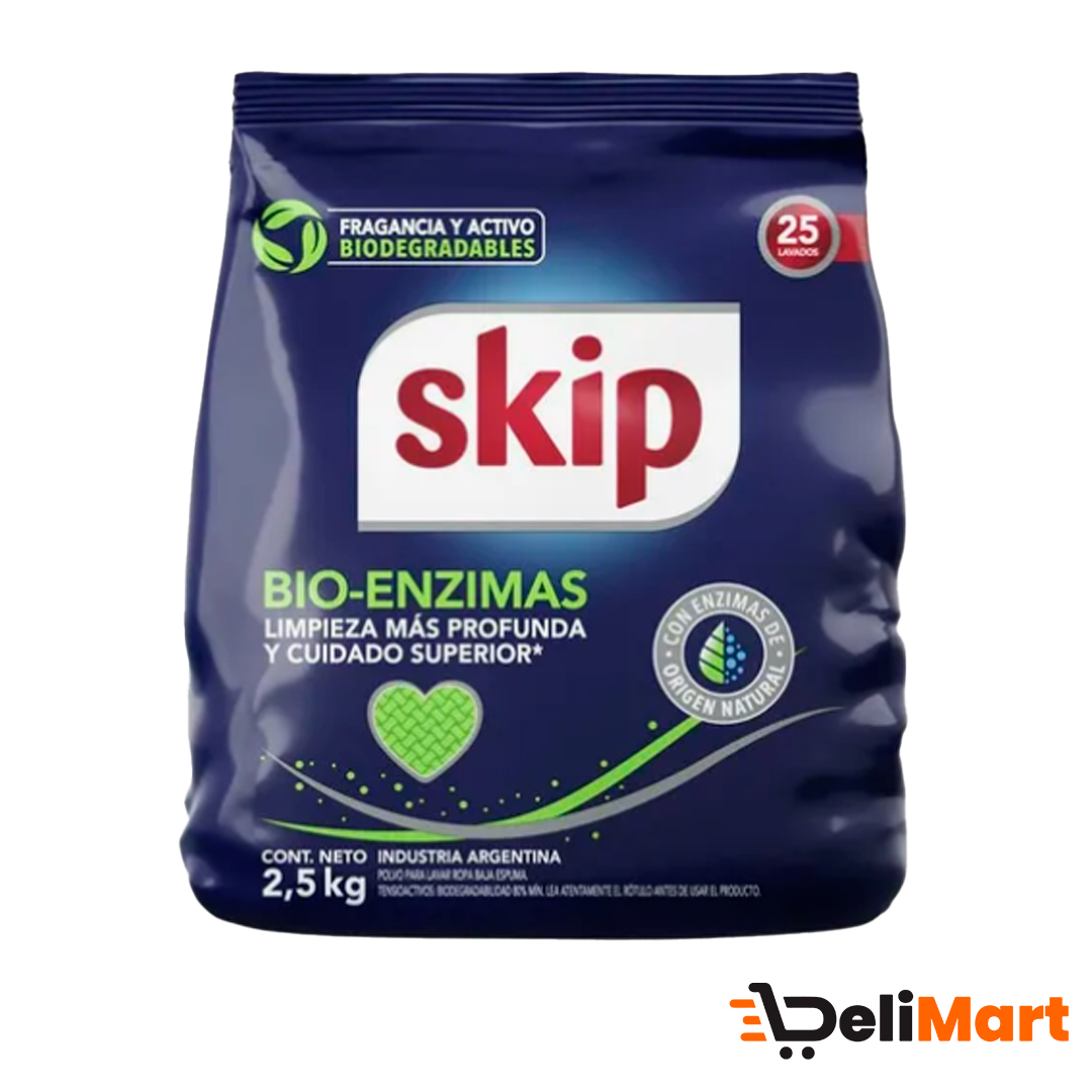 Jabon en Polvo Bio-Enzimas Skip 2.5 Kg