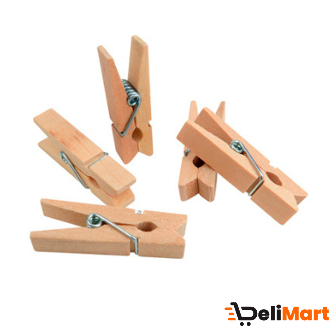 Broches de Madera El Coloso 12 unidades