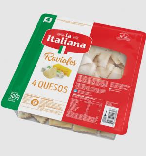 * Ravioles 4 Quesos La Italiana 500 Gr
