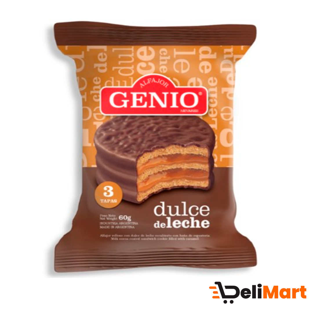 Alfajor Chocolate Negro Triple Genio 60 G