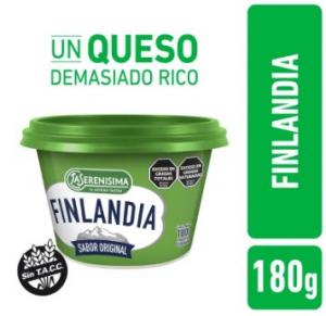 * Queso Untable Finlandia Sabor Original (light) La Serenisima x 180 Gr