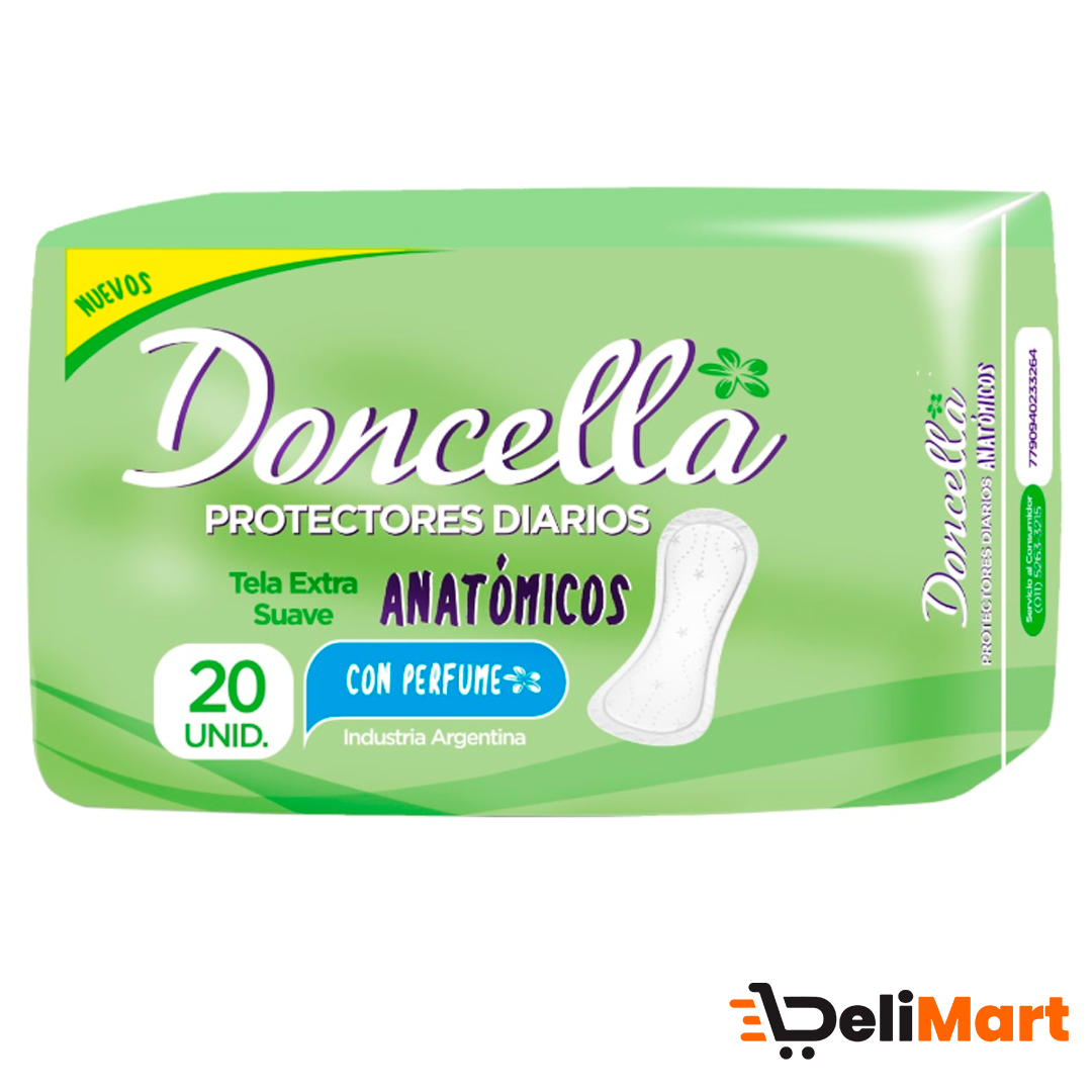 Protector Diario Doncella Anatomicos Con Perfume 20 Unid.