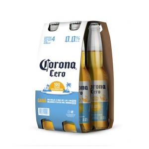 Cerveza Corona Sin Alcohol 0.0 x 330 Ml Pack x4 und