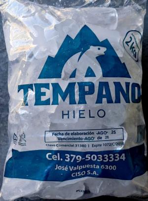 Hielo tipo Rolito Tempano X2 Kg