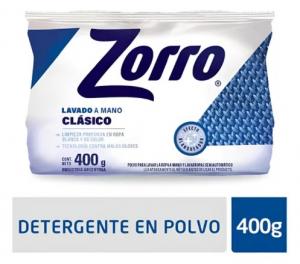 Jabon en Polvo Lavado a mano Zorro Clasico  x 400gr