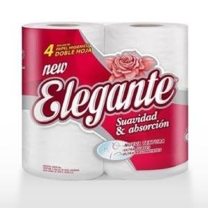 Papel Higienico Doble Hoja New Elegante 4 Rollos x 20 m