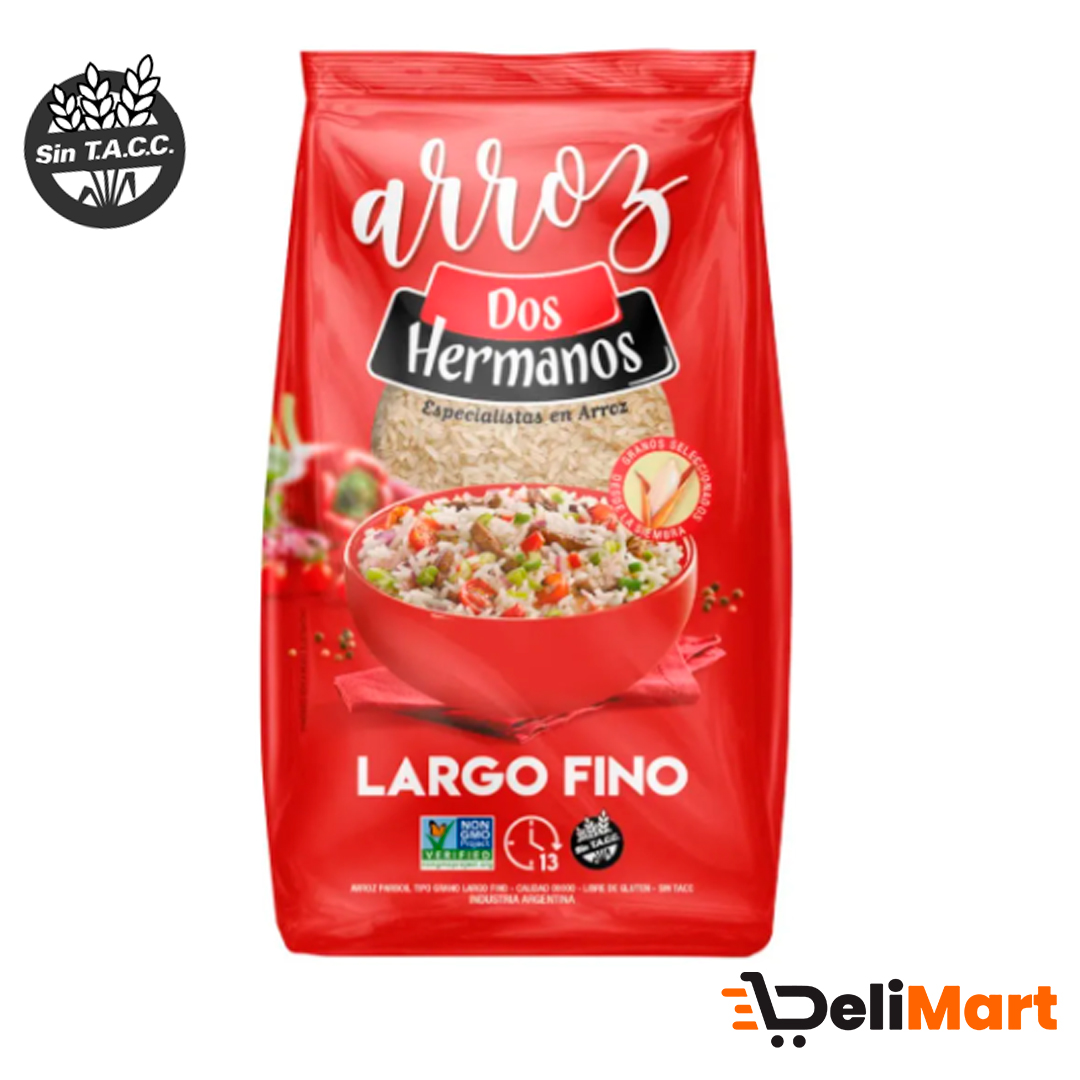 Arroz Largo Fino Dos Hermanos 1Kg