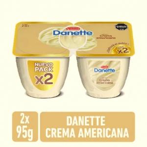 Postre Danette Crema Americana Pack 2X95 Gr