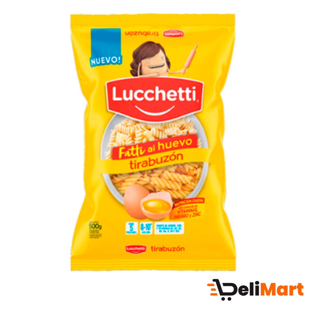 Fideos Lucchetti Tirabuzon Al Huevo 500 Gr