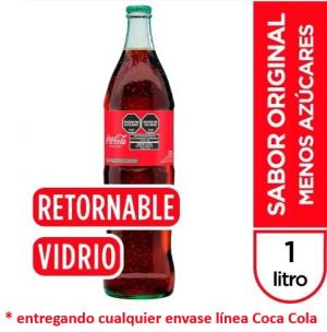 Gaseosa Coca Cola Vidrio Retornable 1 LT