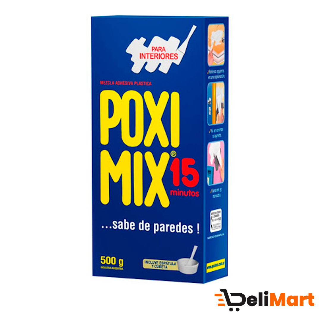 Poxi Mix Repara Paredes Para Interior Incluye Espatula Y Cubeta 500 G