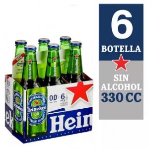 Cerveza Rubia Heineken 0.0 Alcohol 330 - Six Pack