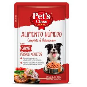 Alimento Humedo  Perro Carne Pets Class X 100 Grs