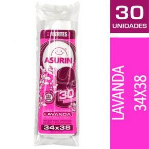 Bolsa Residuo Asurin 34x38 Baño Fragancia Lavanda 30u.