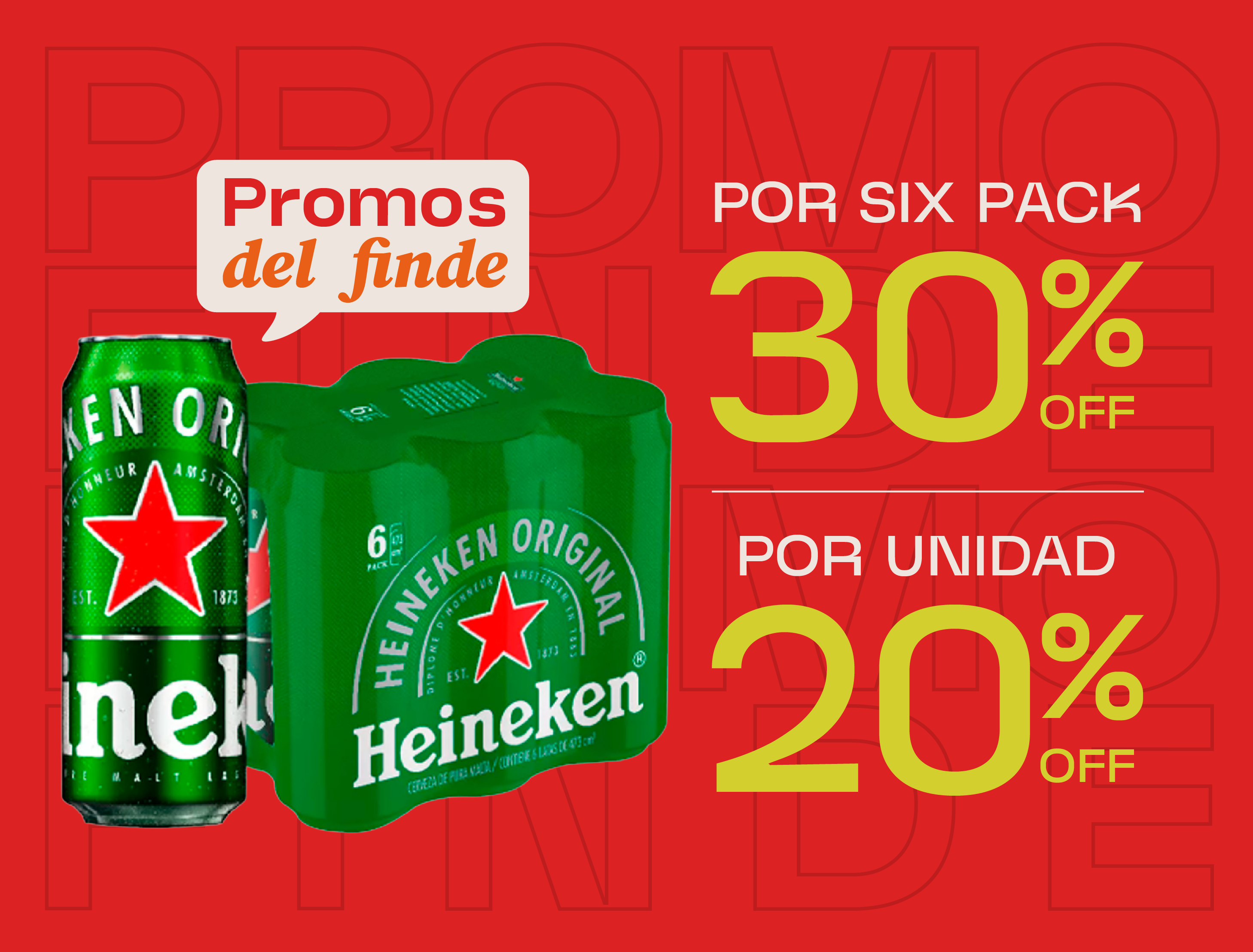 Cervezas 20% 30%