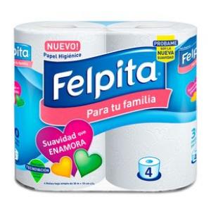 Papel Higienico Felpita Hoja Simple 4 Un 30 Mt