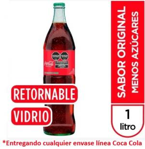 Gaseosa Coca Cola Zero Vidrio Retornable 1 LT