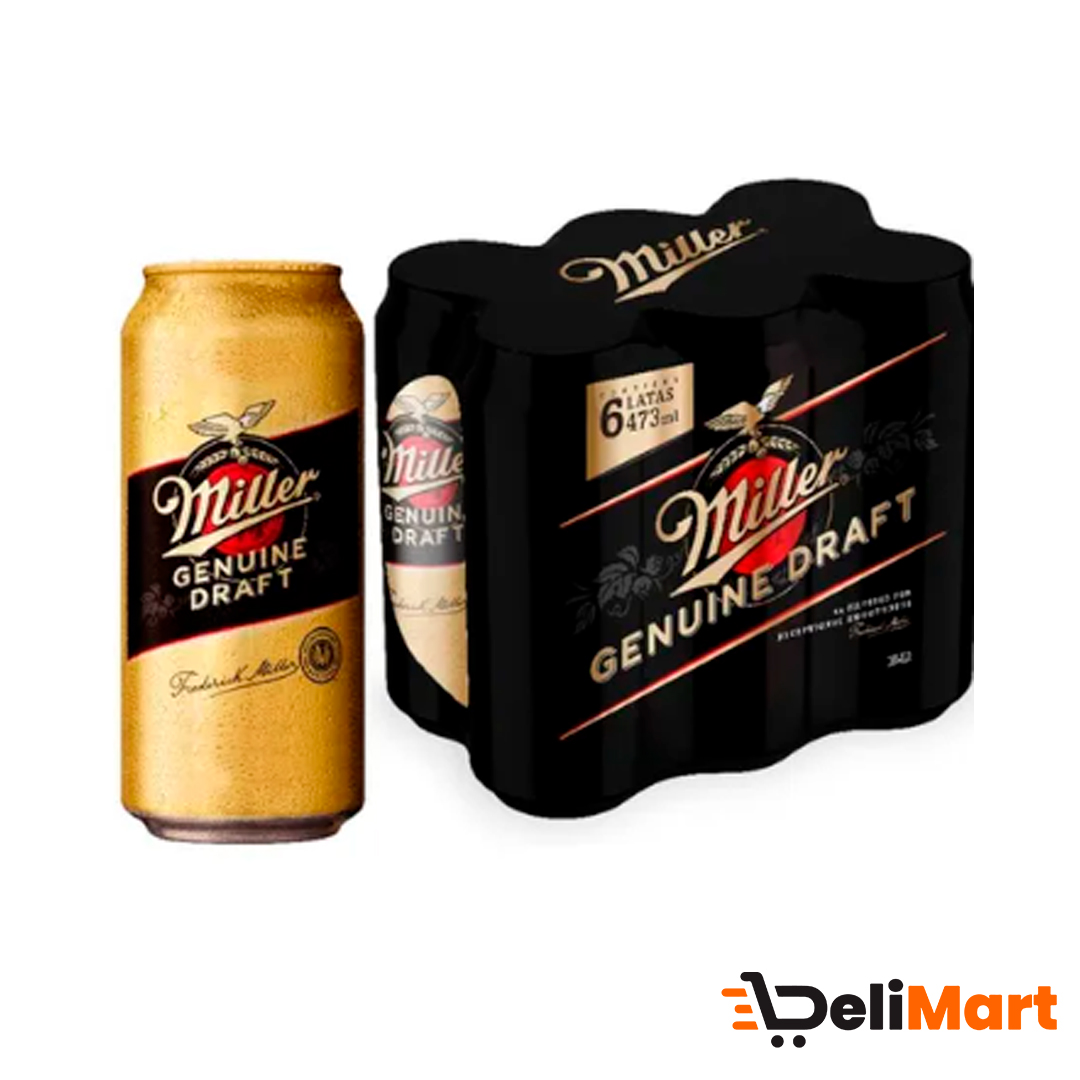 Cerveza Rubia Miller Lata x 473 Ml  - SIX PACK