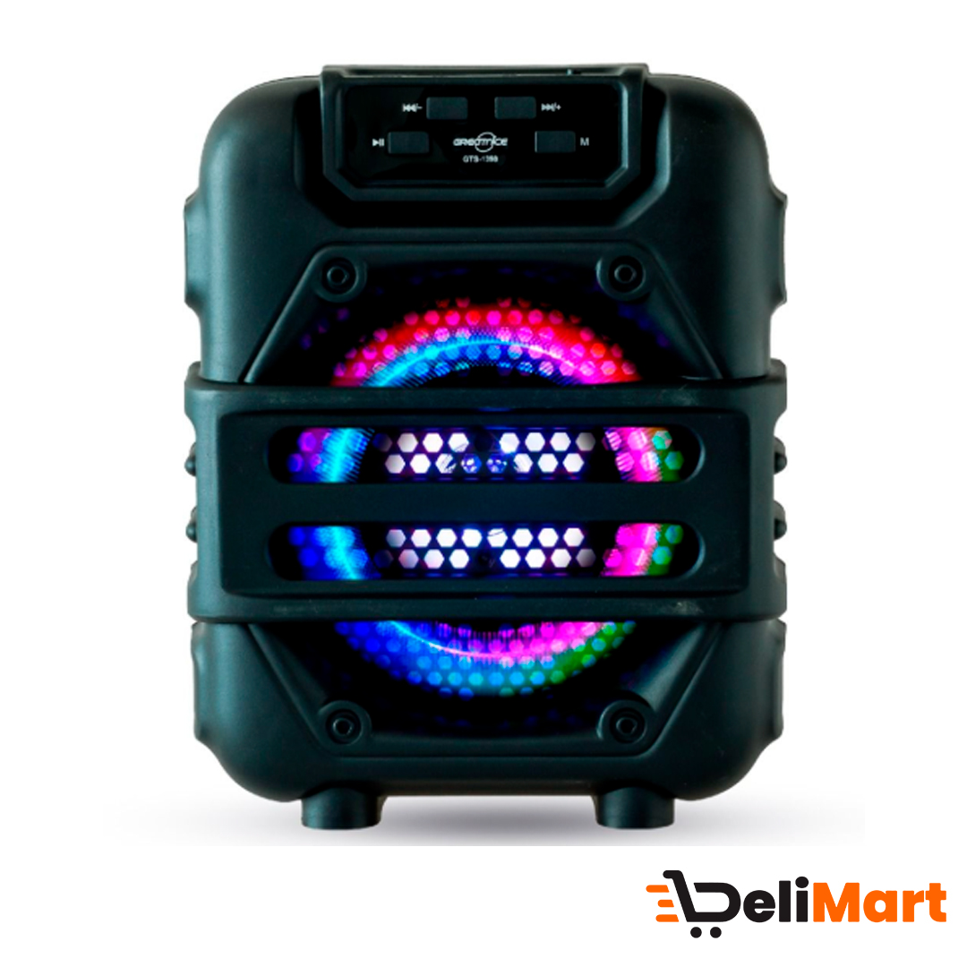PARLANTE PORTATIL BLUETOOTH RETROILUMINADO