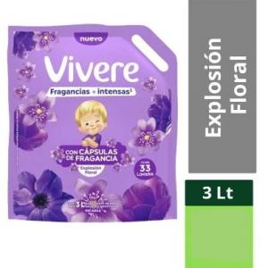 Suavizante Vivere Explosion Floral + Intensa 3 Lts