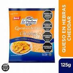 * Queso Hebras Cheddar La Paulina X 125 Gr